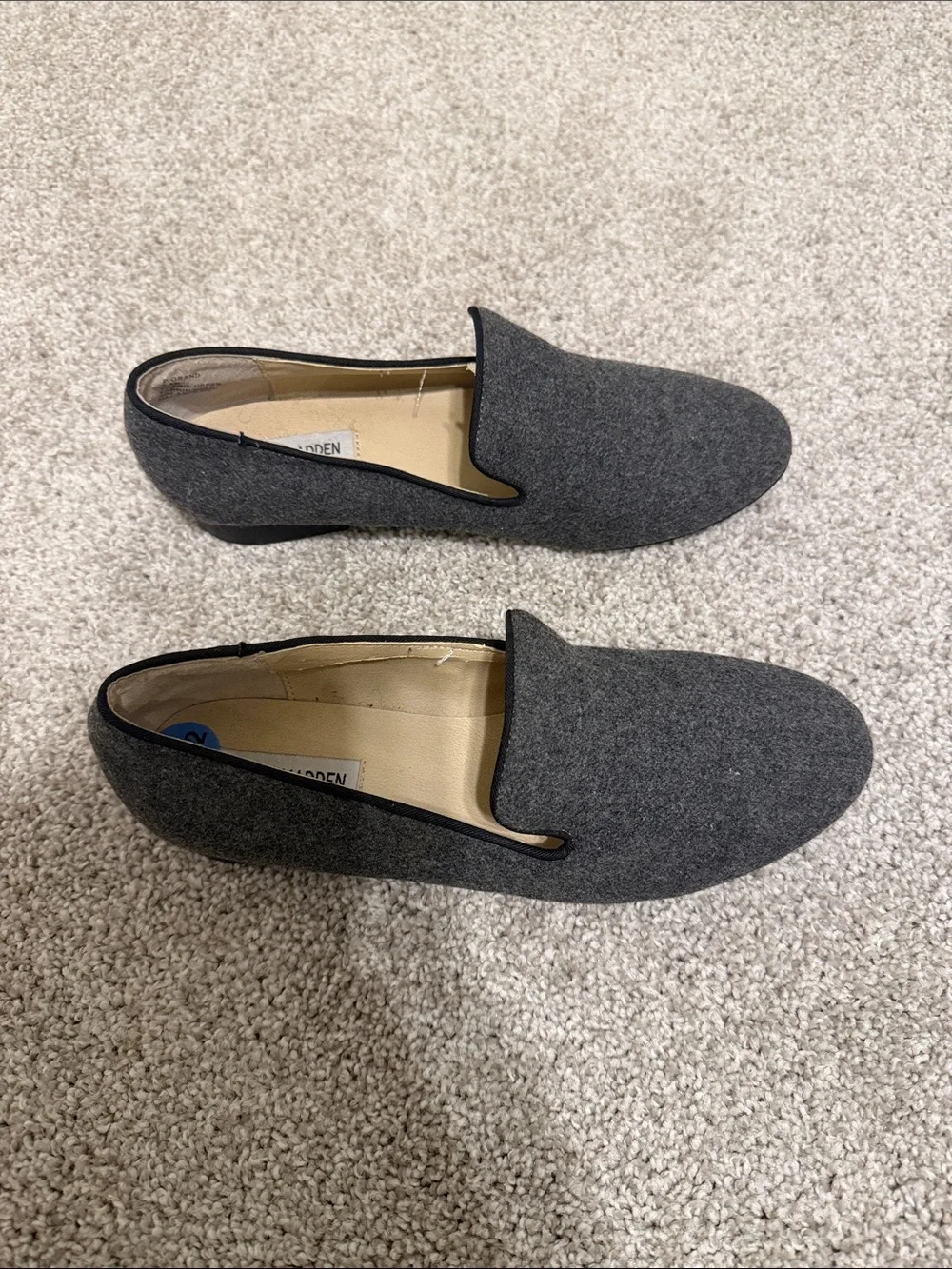 Steve Madden Men's Charcoal Gray Wool Slip-On Loafers
